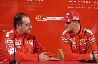 Michael Schumacher at Campiglio di Madonna earlier today