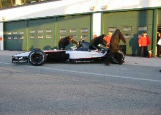 The new Minardi PS04B at Misano. Photo: Minardi/ Peter Farkas.