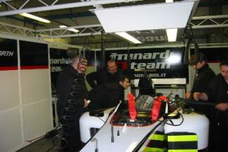 The new Minardi PS04B at Misano. Photo: Minardi/ Peter Farkas.