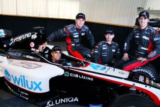 Minardi present their new 2004 Formula 1 car in Melbourne ahead of this weekend's Australian Grand Prix