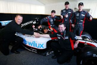 Minardi present their new 2004 Formula 1 car in Melbourne ahead of this weekend's Australian Grand Prix