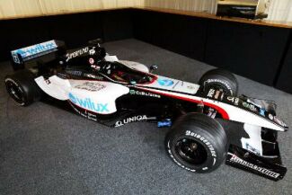 Minardi present their new 2004 Formula 1 car in Melbourne ahead of this weekend's Australian Grand Prix