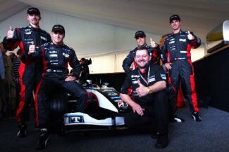 Minardi present their new 2004 Formula 1 car in Melbourne ahead of this weekend's Australian Grand Prix