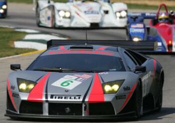 The no 6 Krohn-Barbour Lamborghini Murcielago R-GT during the Petit Le Mans