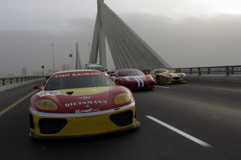 Prior to the start of the inaugural Bahrain GT Festival the competitors ran in a cavalcade through the streets of Bahrain 