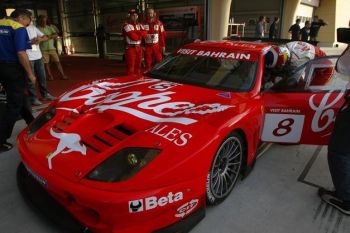 Coopers Ferrari 550 Maranello action from the 2004 Bahrain GT Festival