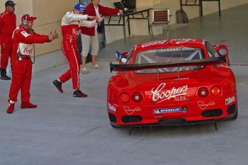 Coopers Ferrari 550 Maranello action from the 2004 Bahrain GT Festival