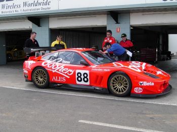 In preparation for next month's Bahrain GT Festival, Alan Simonsen recently tested Coopers Racing's ex-Rafanelli Ferrari 550 Maranello at Phillip Island