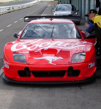 The Coopers Racing Team Ferrari 550 Maranello recetly tested at the Phillip Island circuit in the hands of highly rated Danish sportscar driver Allan Simonsen.