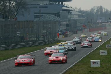 FIA GT race action from Monza