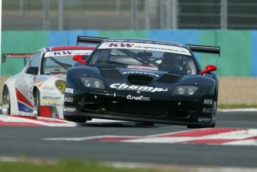 The Wendlinger/Wolff/Lechner JMB Racing Ferrari 575 GTC made it onto the podium at Magny Cours today