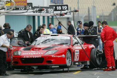 no 19 Ferrari 575 GTC at Hockenheim during qualifying