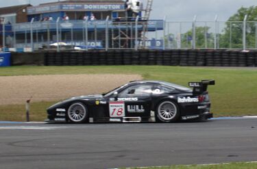 FIA GT race action from Donington Park