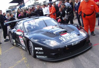 FIA GT race action from Donington Park