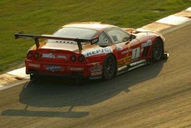 After twenty hours of racing at Spa the no 1 BMS Italia Ferrari 550 Maranello has fought its way back up to fifth place