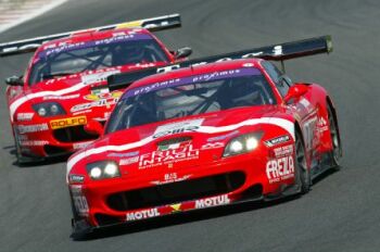 BMS Scuderia Italia Ferrari 550 Maranello race action from the 2004 Proximus 24 Hours of Spa