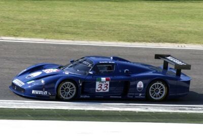 No 33 Maserati MC12 at Imola during Friday practice