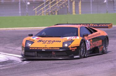 No24 DAMS Lamborghini Mucielago R-GT during Friday free practice at Imola