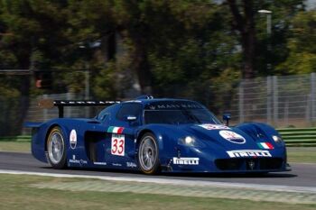 The Maserati MC12 on its race debut at Imola two weeks ago