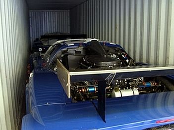 The FIA GT team's containers arrive at Zuhai