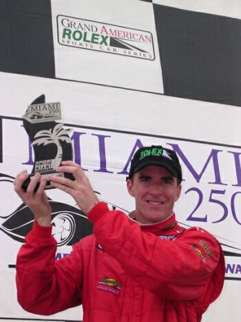 Matt Plumb with the 3rd place trophy at Miami