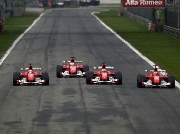 The Ferrari Maserati World Finals came to a close yesterday at the Monza circuit with a demonstration run by four Scuderia Ferrari Marlboro F2004, driven by Michael Schumacher, Rubens Barrichello, Luca Badoer and Andrea Bertolini