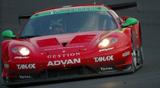 Team Gainer Ferrari 360 on its way to GT300 victory at TI Aida on Sunday