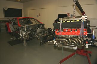 Colin McRae's Ferrari 550 Maranello for Le Mans takes shape at Prodrive's Banbury facility