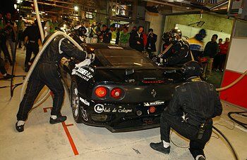 Night time race action from Le Mans