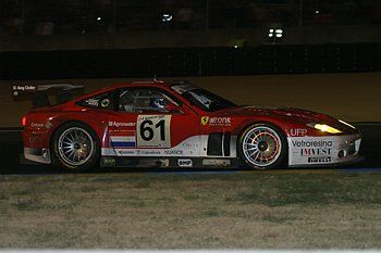 Night time race action from Le Mans