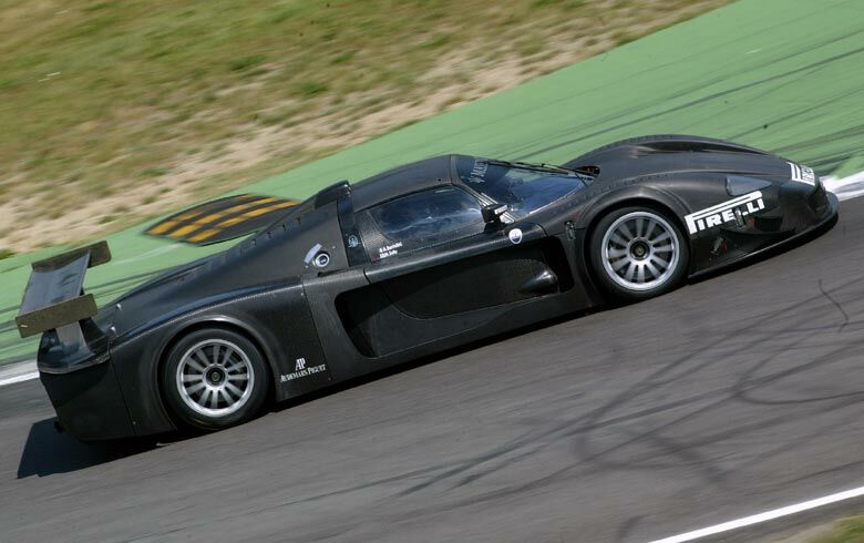 Mika Salon in the Maserati MC12 at Monza this week