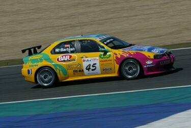 Michele Bartyan in the Team Oregon Alfa Romeo 156 GTA won the Independent's class in race one at Magny Cours