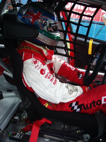 James Thompson on the grid at Donington Park