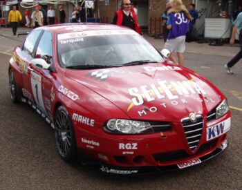 AutoDelta Alfa Romeo team at Donington Park