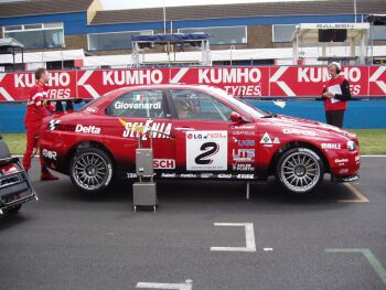 AutoDelta Alfa Romeo team at Donington Park