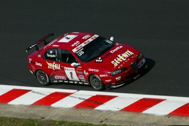 Gabriele Tarquini was the best of the AutoDelta drivers today at Spa