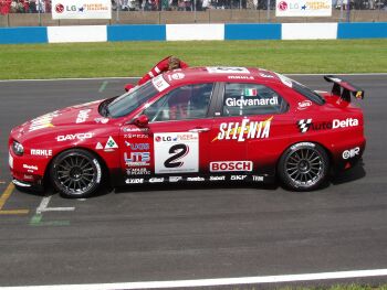 Autodelta Alfa Romeo ETCC action from Donington Park