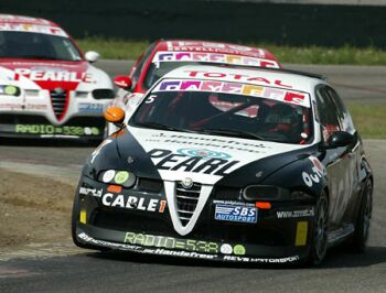 Pearle Alfa 147 Challenge action from Zolder at the weekend