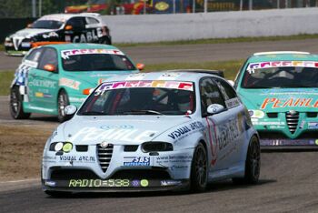 Pearle Alfa 147 Challenge action from Zolder at the weekend