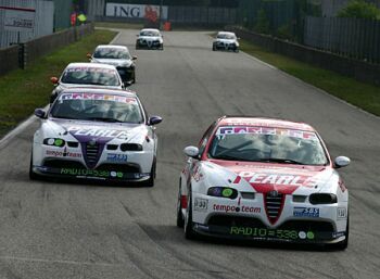 Pearle Alfa 147 Challenge action from Zolder at the weekend