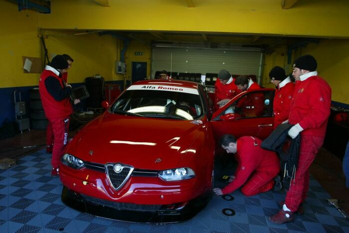 Alfa Romeo at the Michelin test at Vallelunga at the weekend