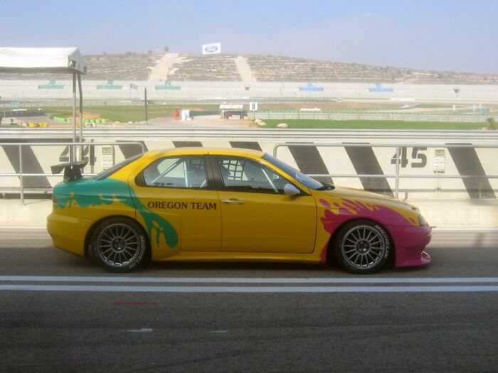 Oregan Team Alfa Romeo 156 GTA at the Valencia test in mid week