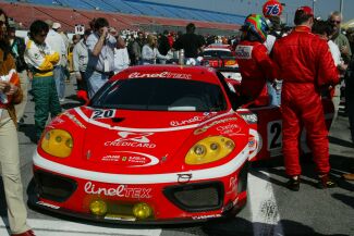 The no20 JMB Racing Ferrari 360 Modena of Augusto Farfus, Max Papis, Emanuel Collard and Andrea Garbagnati at last year's Daytona 24 Hours