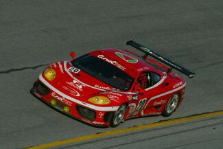 The no20 JMB Racing Ferrari 360 Modena of Augusto Farfus, Max Papis, Emanuel Collard and Andrea Garbagnati at last year's Daytona 24 Hours