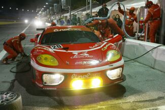 The no20 JMB Racing Ferrari 360 Modena of Augusto Farfus, Max Papis, Emanuel Collard and Andrea Garbagnati at last year's Daytona 24 Hours