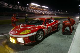 The no20 JMB Racing Ferrari 360 Modena of Augusto Farfus, Max Papis, Emanuel Collard and Andrea Garbagnati at last year's Daytona 24 Hours