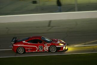 The no20 JMB Racing Ferrari 360 Modena of Augusto Farfus, Max Papis, Emanuel Collard and Andrea Garbagnati at last year's Daytona 24 Hours