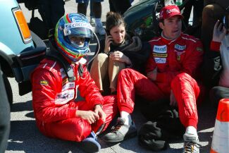 The no20 JMB Racing Ferrari 360 Modena of Augusto Farfus, Max Papis, Emanuel Collard and Andrea Garbagnati at last year's Daytona 24 Hours