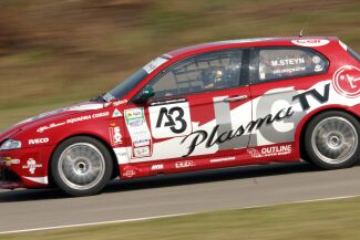 Alfa Romeo Squadra Corse 147 GTA in action during rounds 13 & 14 of the South African Production Car Championship at East London over the weekend