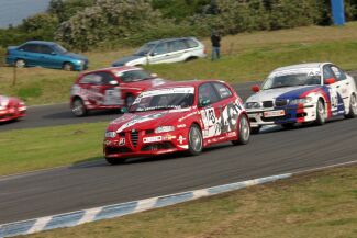 Alfa Romeo Squadra Corse 147 GTA in action during rounds 13 & 14 of the South African Production Car Championship at East London over the weekend